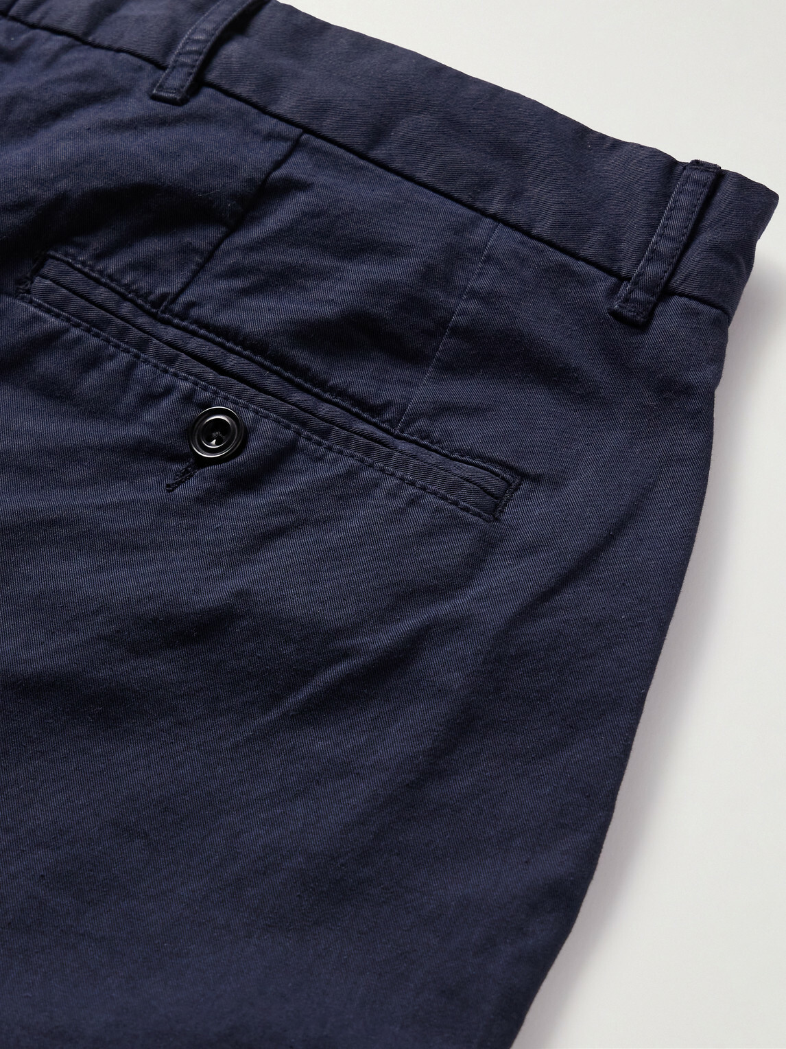 Hartford - Taylor Straight-Leg Cotton-Gabardine Trousers - Blue