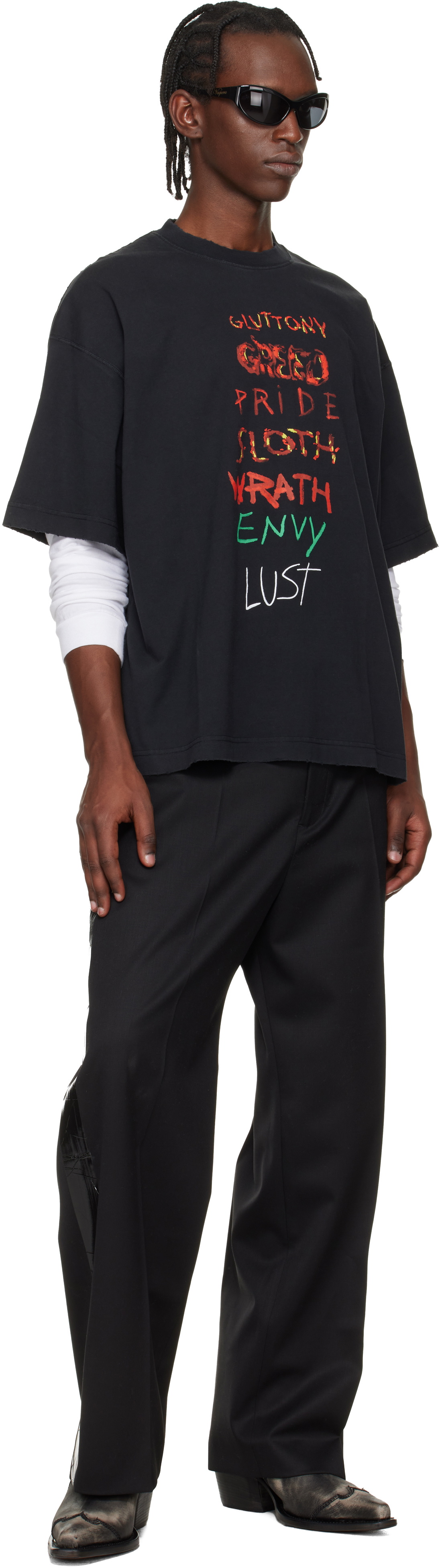 VETEMENTS Black Taped Tailored Trousers