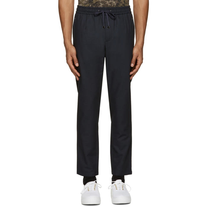 Photo: Dolce and Gabbana Navy Drawstring Trousers