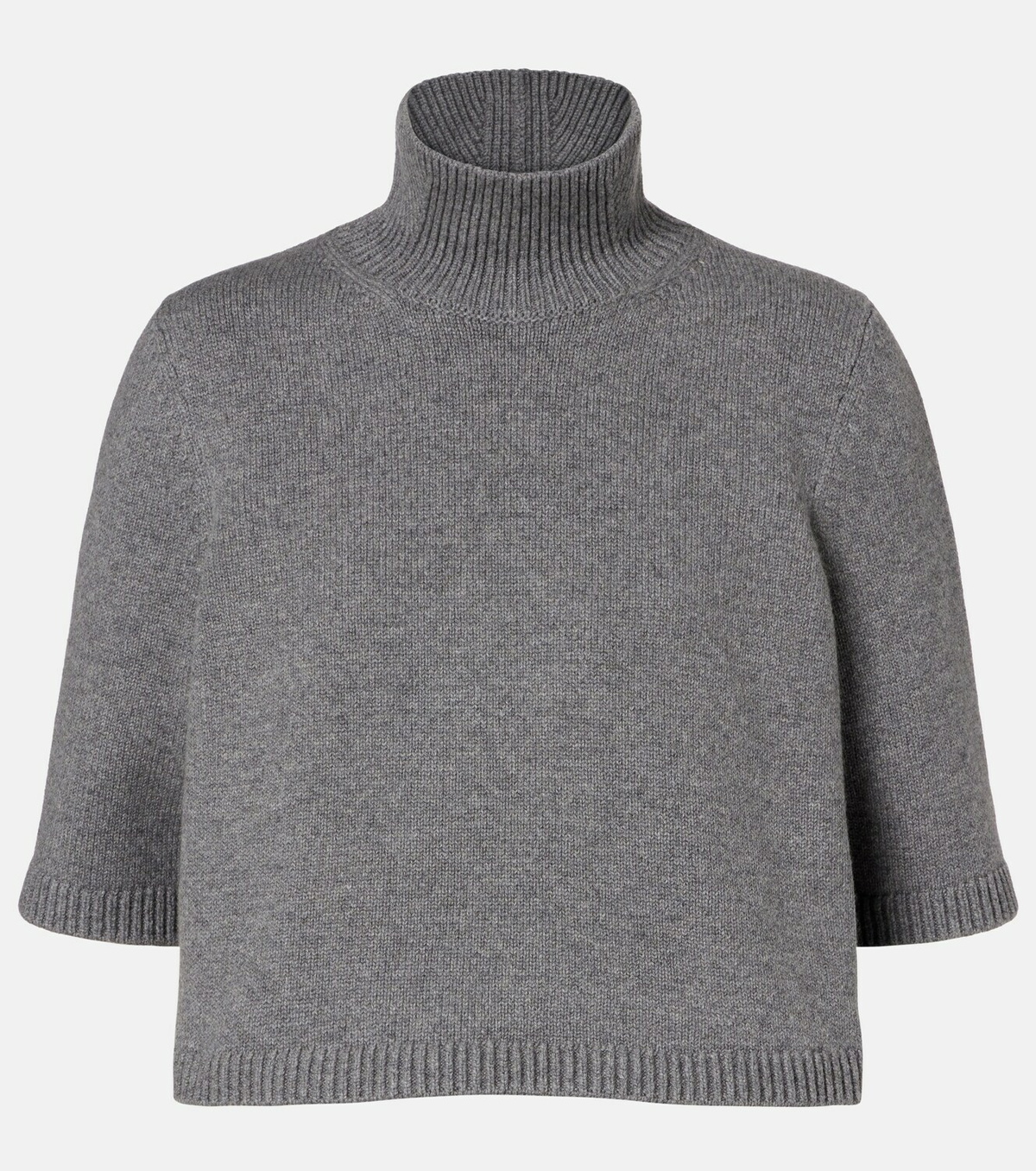 Alaïa Cropped cashmere-blend turtleneck top