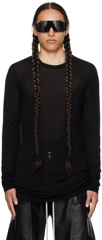 Photo: Rick Owens Black Basic Long Sleeve T-Shirt