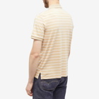 Polo Ralph Lauren Men's Stripe Polo Shirt in Sand Dune/White