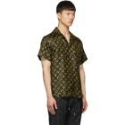 Givenchy Black and Yellow Silk All Over 4G Shirt