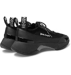 Palm Angels - Recovery Leather, Suede and Mesh Sneakers - Black