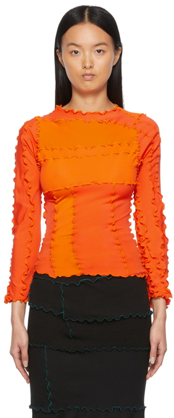 Photo: Sherris Orange Ruffled T-Shirt