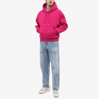 AMI Men's Tonal Heart Hoody in Fuchsia