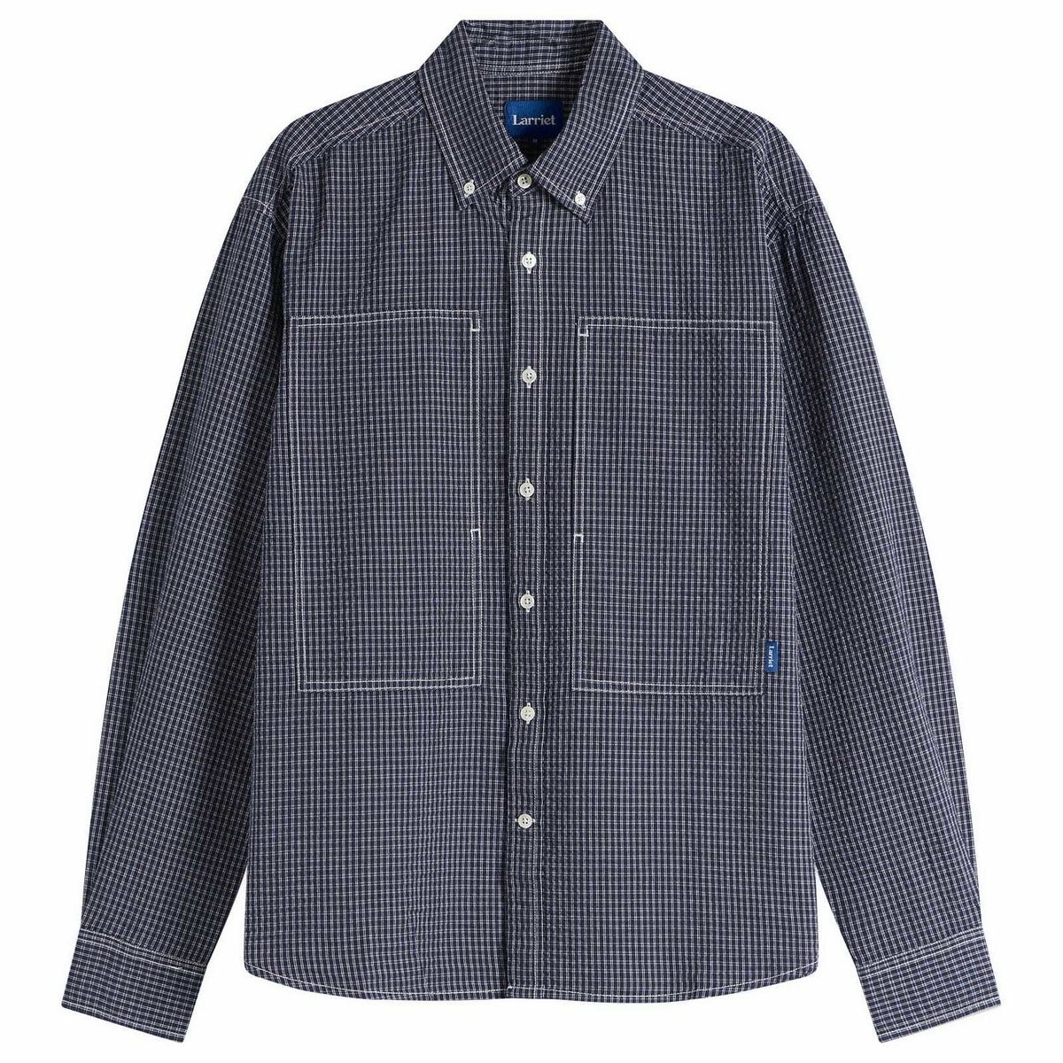 Larriet Men's Grant Shirt in Navy Check