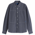 Larriet Men's Grant Shirt in Navy Check