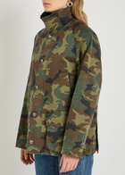Nili Lotan Andrew Camouflage-print Cotton-blend Jacket Green