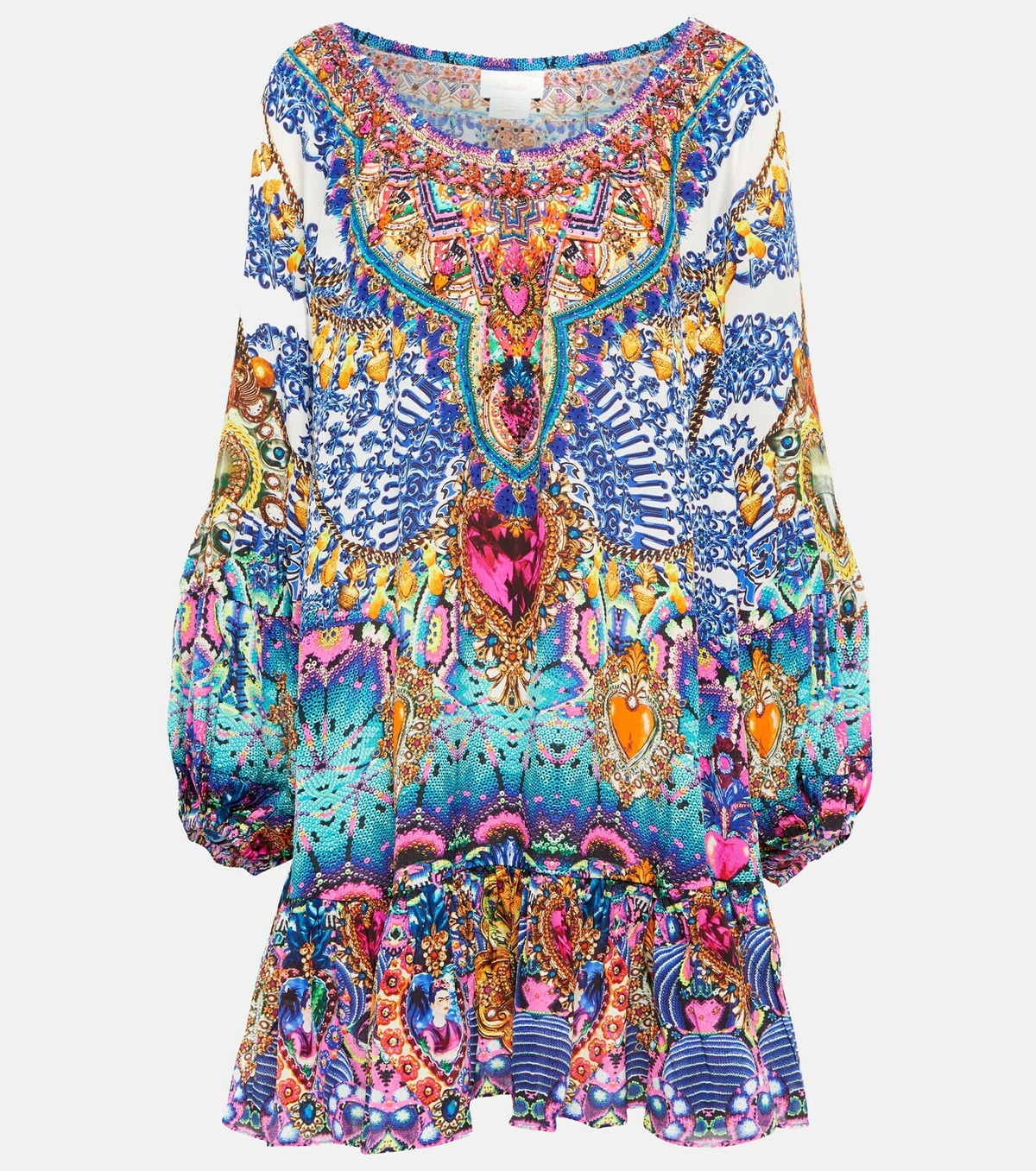 Camilla Embellished printed silk minidress Camilla Camilla Embellished printed silk minidress Camilla