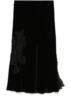 GOLDHAWK - Velvet Midi Skirt