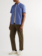 Save Khaki United - Button-Down Collar Striped Cotton-Poplin Shirt - Blue
