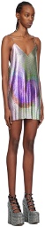 Anna Sui Silver Impressionism Butterfly Minidress