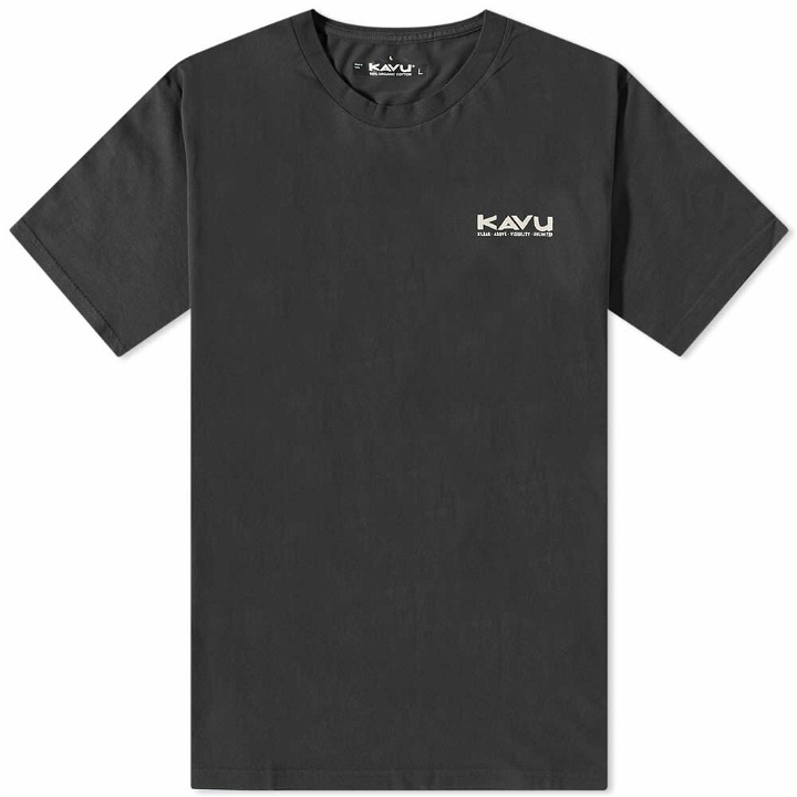 Photo: KAVU Men's Klear Above Etch Art T-Shirt in Black Licorice