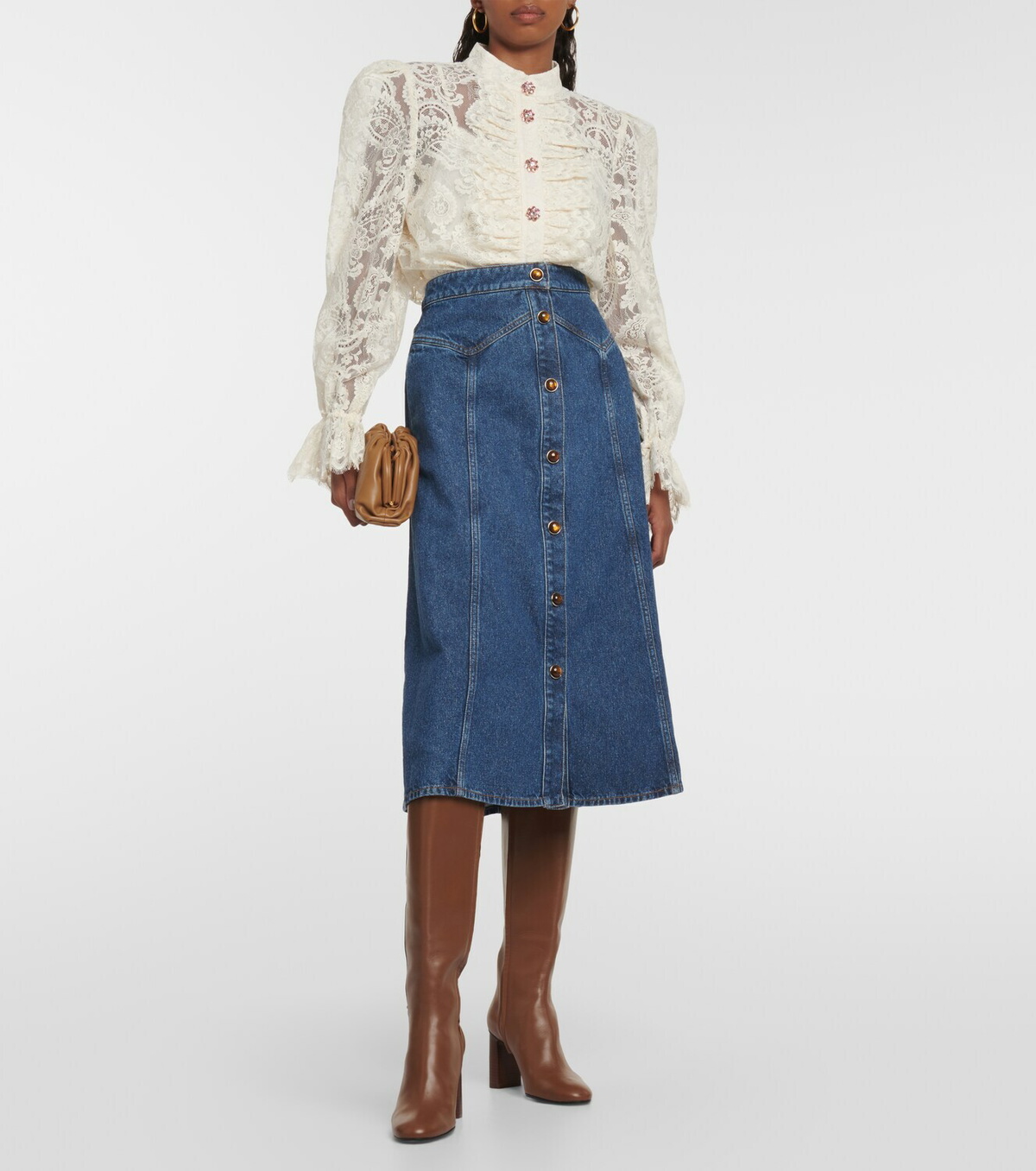 Zimmermann Lyrical cotton-blend lace blouse