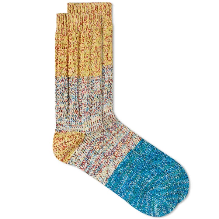Photo: Thunders Love Men's Charlie Collection Sock in Blue/Yellow