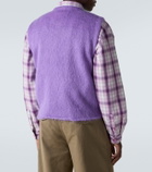 ERL Checked mohair-blend sweater vest