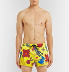 Versace - Short-Length Printed Swim Shorts - Yellow