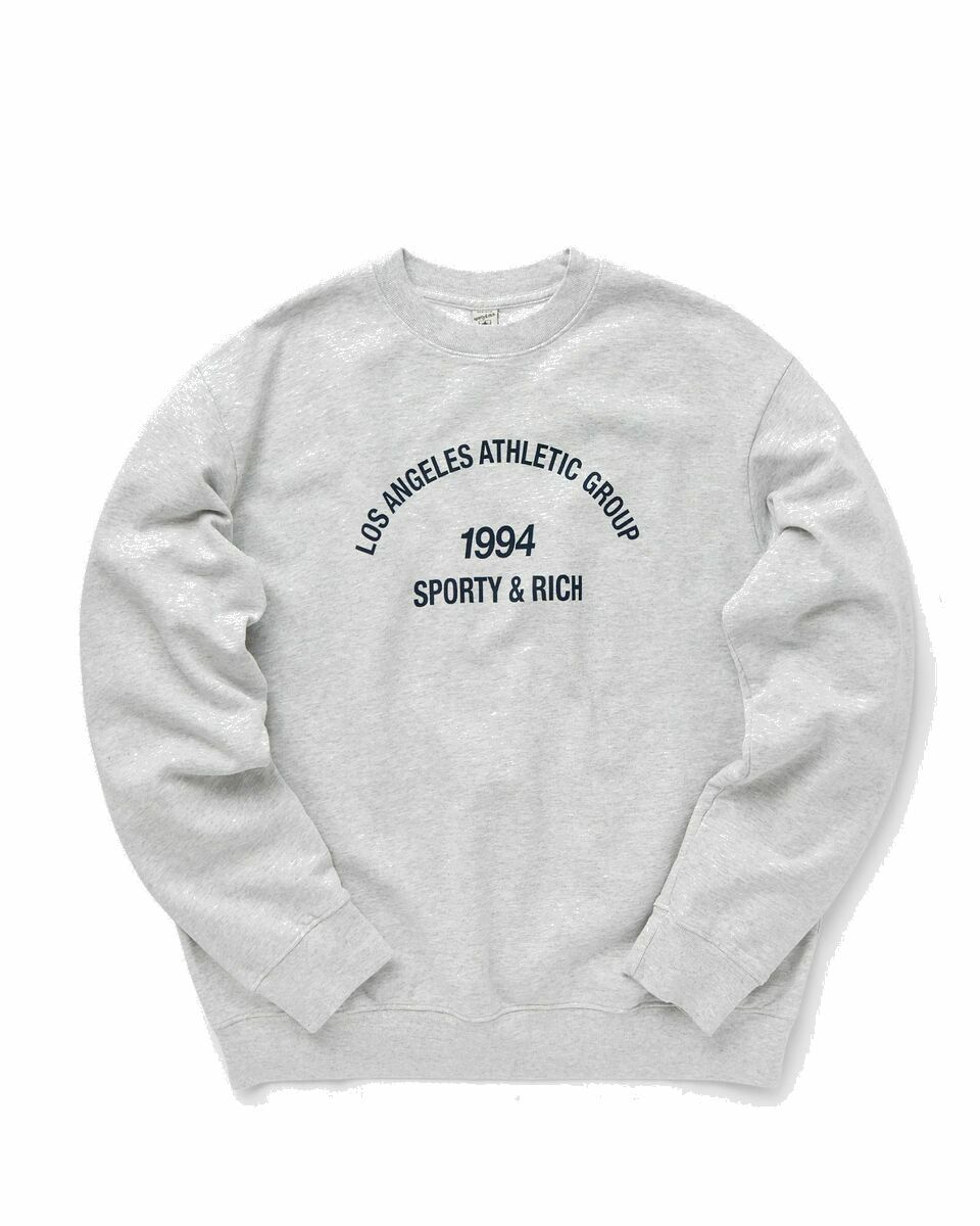 Photo: Sporty & Rich La Athletic Group Crewneck Grey - Mens - Sweatshirts