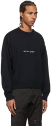 HELIOT EMIL Black Knit Logo Crewneck