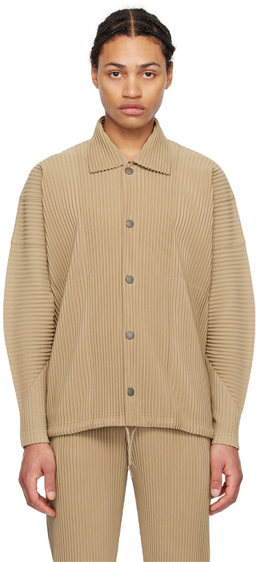 Photo: HOMME PLISSÉ ISSEY MIYAKE Beige Monthly Color February Jacket