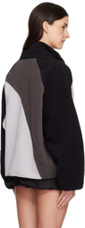 We11done Black Colorblock Fleece Jacket