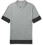 Burberry - Brit Slim-Fit Knitted Cotton Polo Shirt - Gray