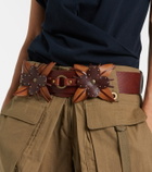 Isabel Marant Aska floral-appliqué leather belt