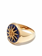Yvonne Léon 9K Gold Soleil Lapis Lazuli Signet Ring