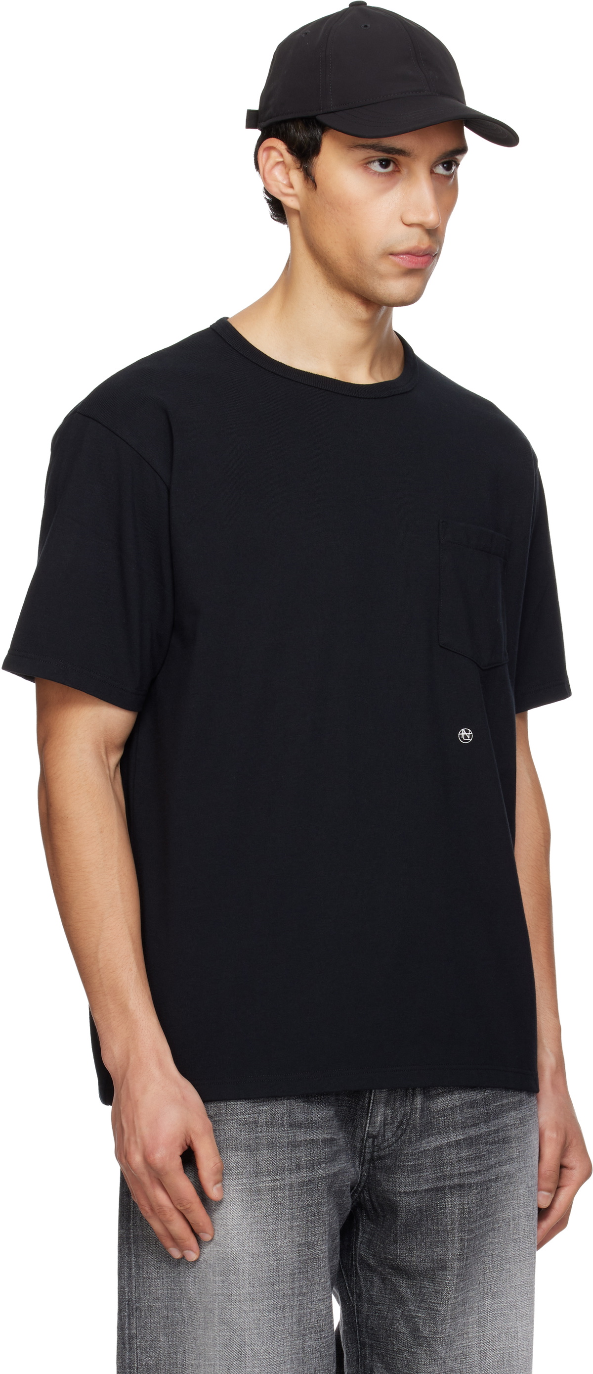 nanamica Black COOLMAX Jersey Pocket T-shirt