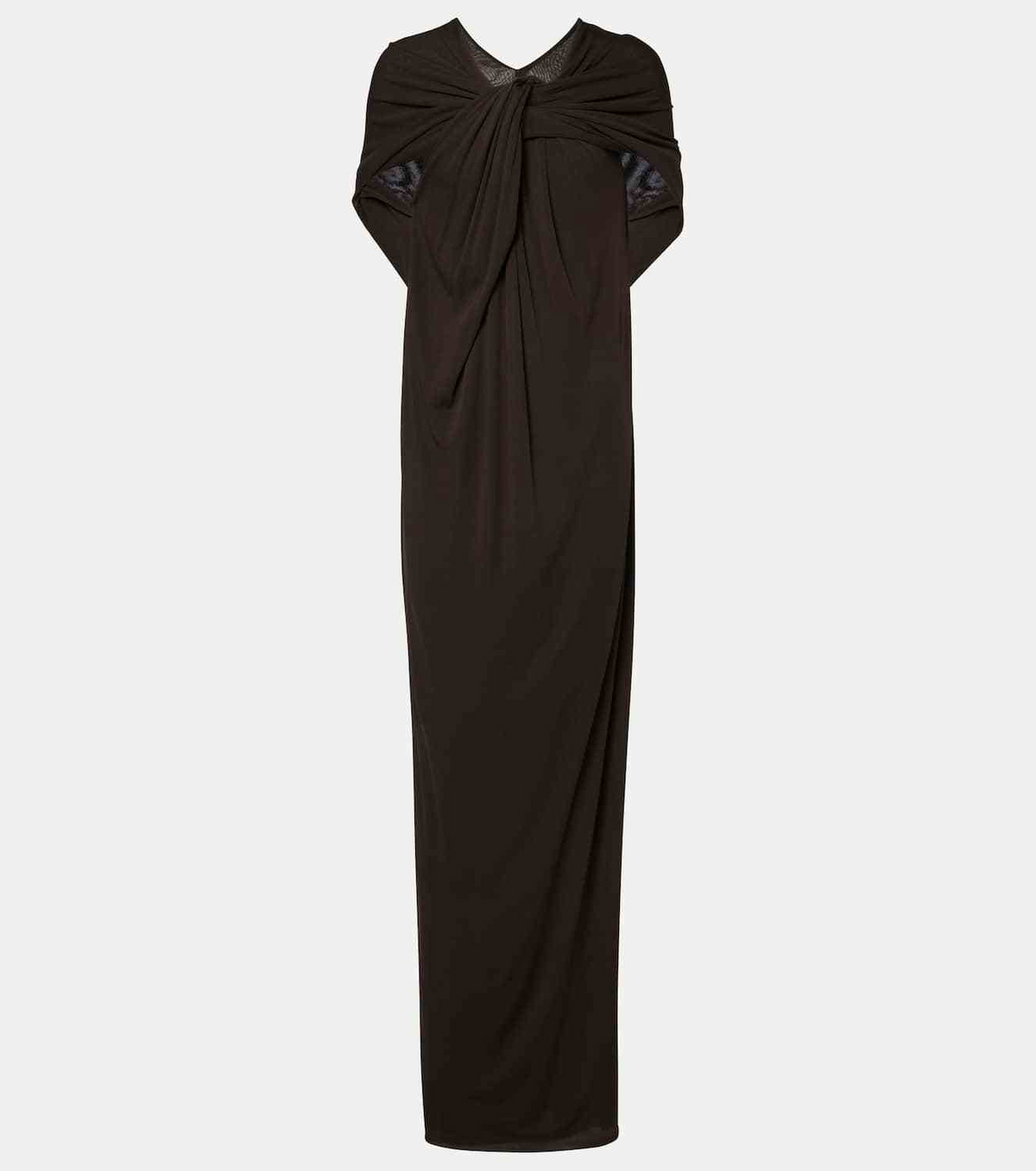 関税込 JIL SANDER Crepe maxi dress 638022 Jil Sander Caped draped crêpe jersey gown Jil Sander