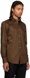 BOSS Brown Darted Long Sleeve Shirt