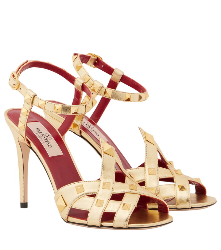 Photo: Valentino Garavani Studdy metallic leather sandals