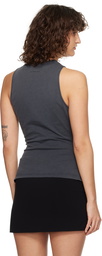 Courrèges Gray Fitted Stonewashed Tank Top