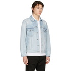 Givenchy Blue Denim Distressed Jacket