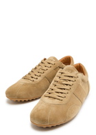 Tods Panelled Suede Sneakers Beige