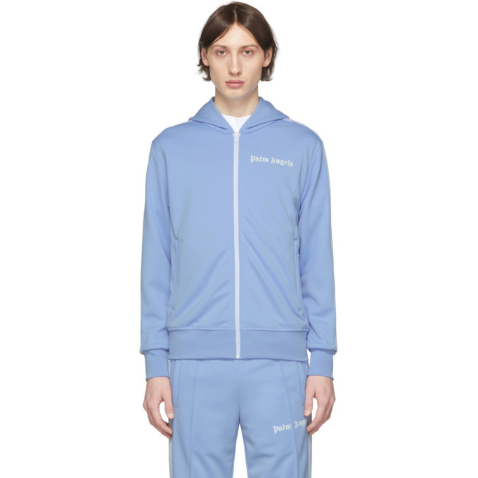 Photo: Palm Angels Blue Classic Track Hoodie