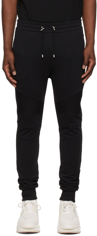 Photo: Balmain Black Cotton Lounge Pants