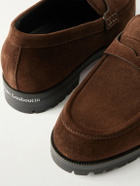 Christian Louboutin - Cavavin Suede Loafers - Brown
