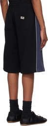 Kijun Black & Blue Paneled Shorts