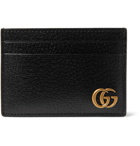 Gucci - GG Marmont Full-Grain Leather Cardholder with Money Clip - Black