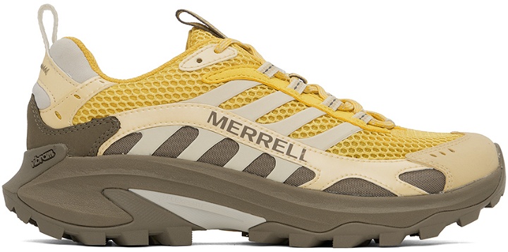 Photo: Merrell 1TRL Yellow & Taupe Moab Speed 2 Vent 2K Sneakers