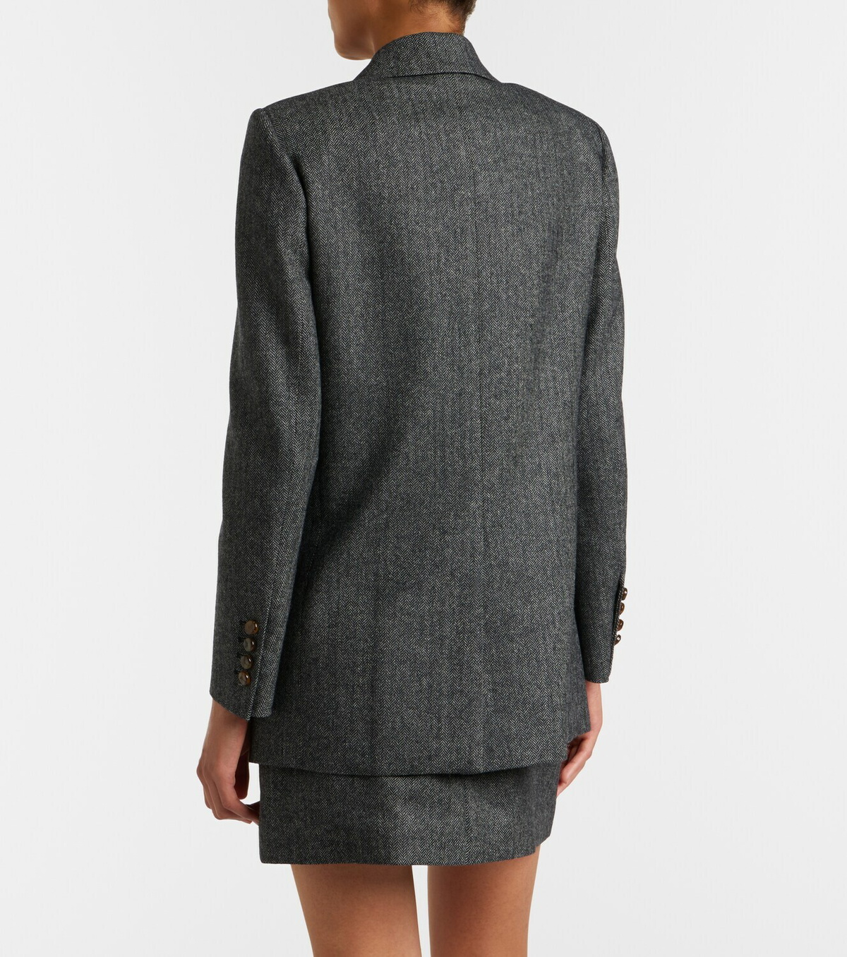 Blazé Milano Everyday herringbone wool-blend blazer