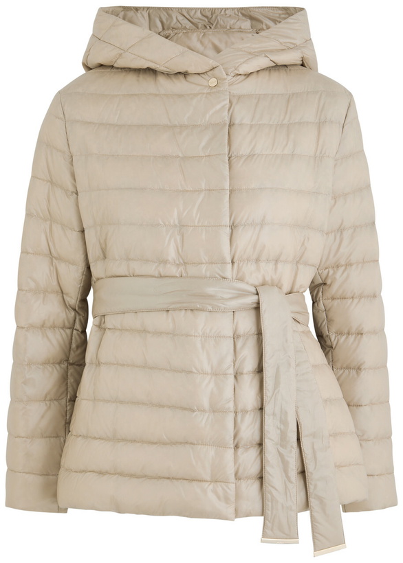 Photo: Herno Hooded Quilted Shell Jacket Cream