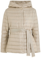 Herno Hooded Quilted Shell Jacket Cream