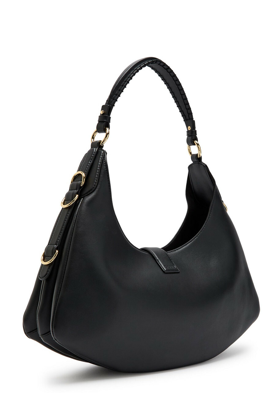 Ganni Kat Small Leather Shoulder bag - Black - One Size