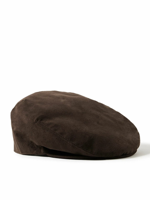 Photo: Purdey - Litton Alcantara® Flat Cap - Brown