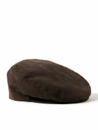 Purdey - Litton Alcantara® Flat Cap - Brown