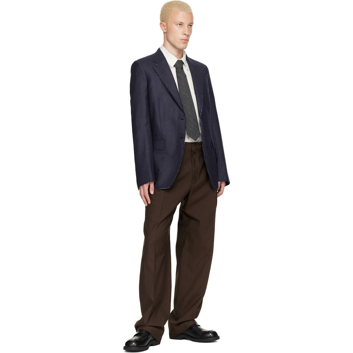 MM6 Maison Margiela Gray Suiting Tie