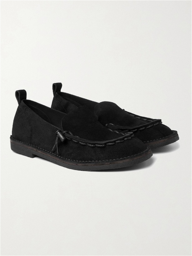 Photo: Hender Scheme - Self Lace Mocca Suede Loafers - Black